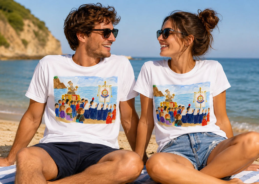 Sant’Andrea benedice i Pescatori Amalfitani T-shirt | Amalfi Coast Club